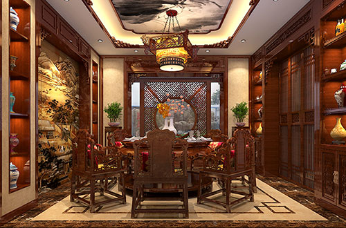 石碣镇温馨雅致的古典中式家庭装修设计效果图